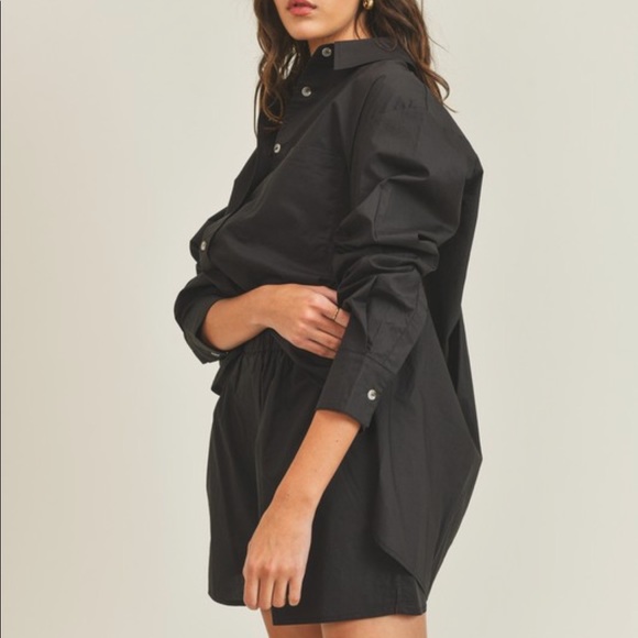 Black Cotton Poplin Set - Picture 3 of 3